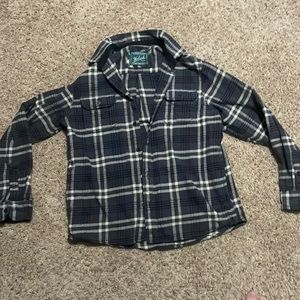 Grey Plaid Flannel Size Large